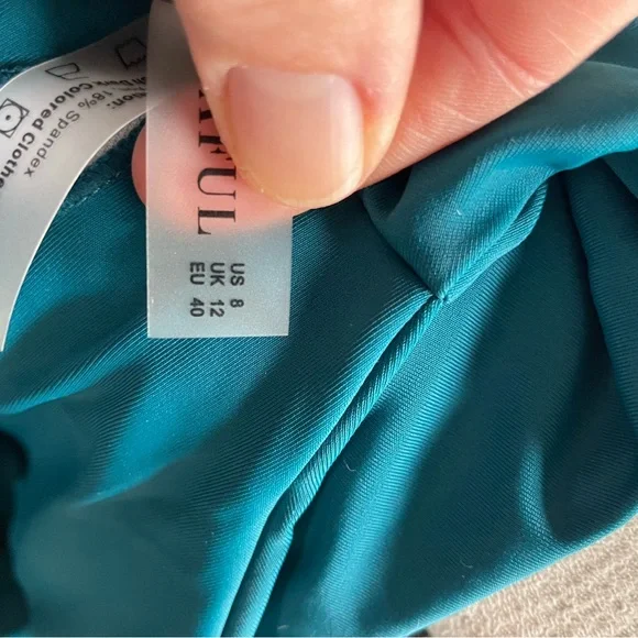 Teal High Waisted Bikini Set - Picture 6 of 6